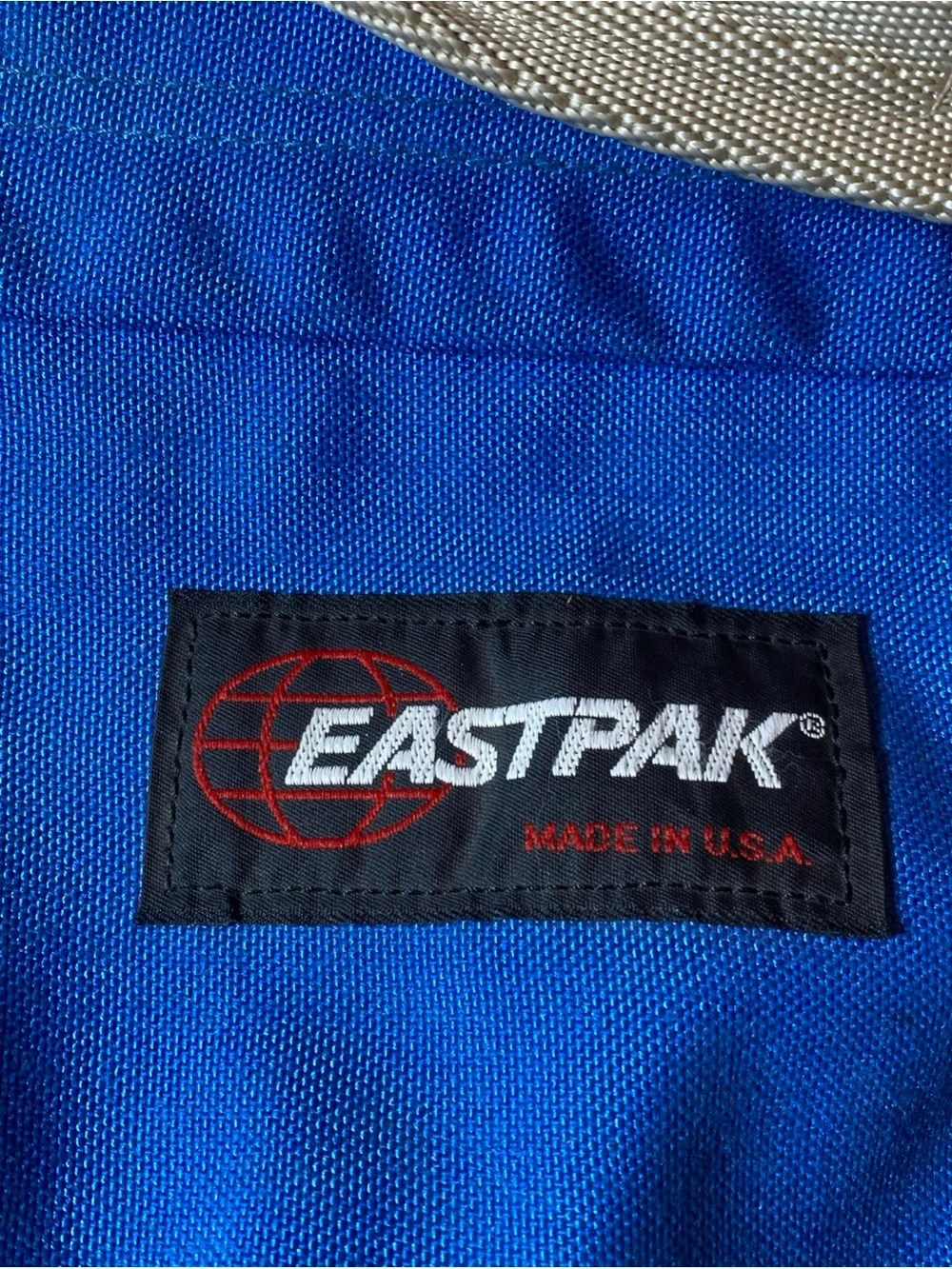 Eastpak Large Canvas Duffle Bag - USA Made Vintage 1980s Blue